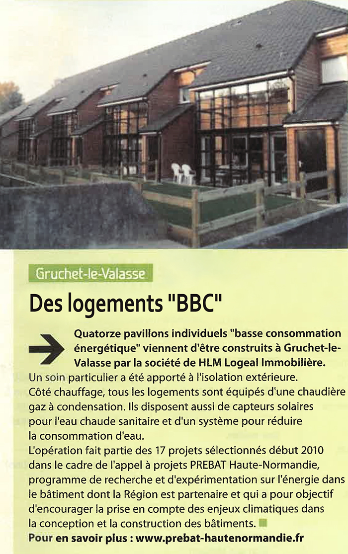 Ma Région - Logements BBC à Gruchet-le-Valasse