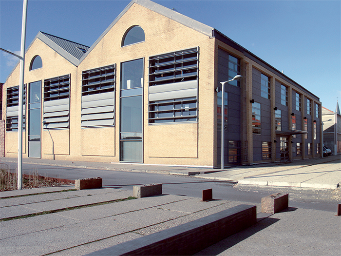 Vue principale des docks Dombasles - Construction d'un bâtiment de bureaux