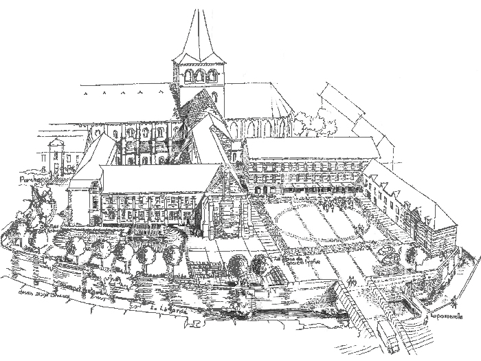 Esquisse de l'abbaye - Réhabilitation de l'abbaye de Montivilliers