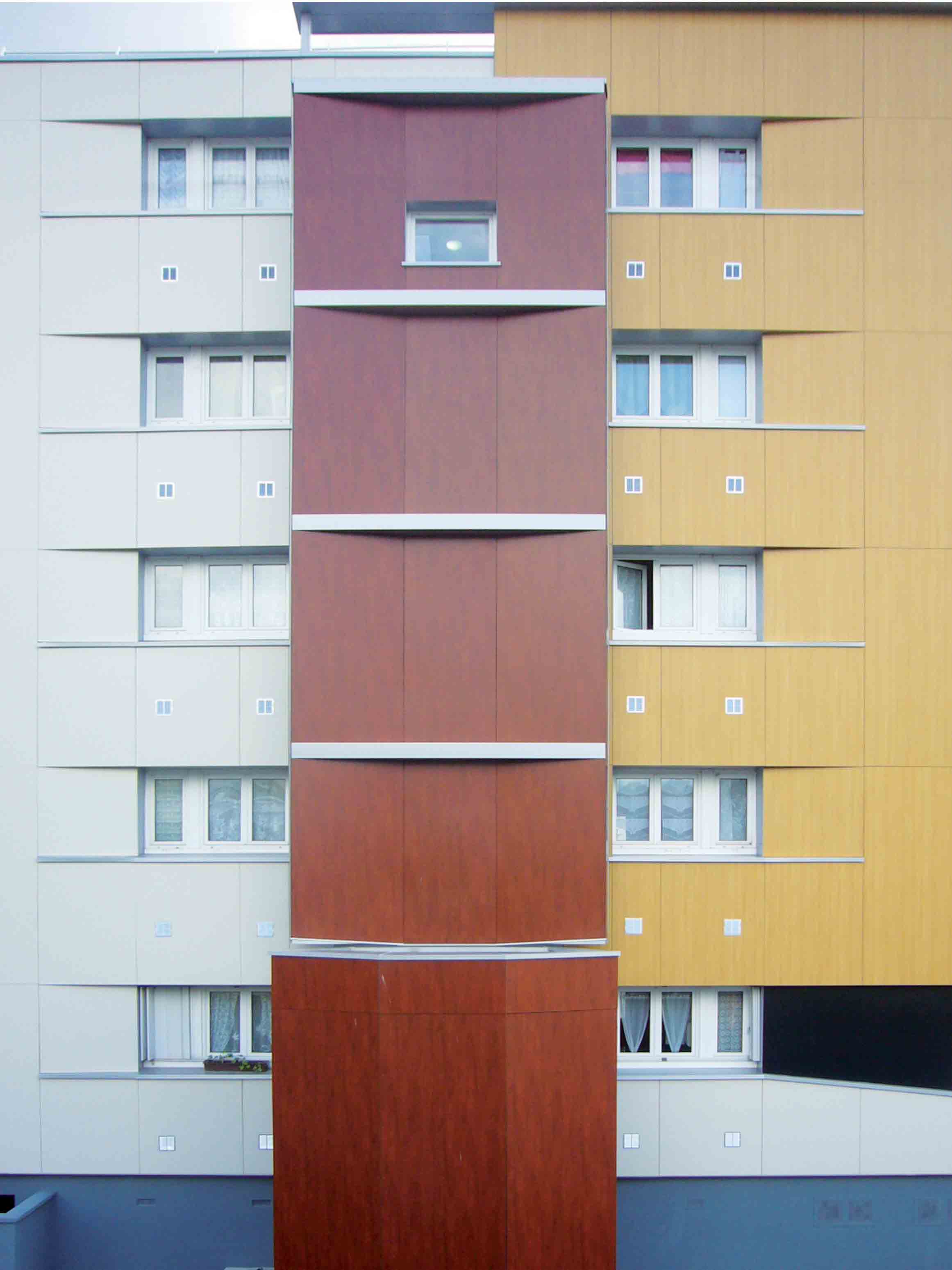 Détail façade - Réhabilitation de 110 logements collectifs