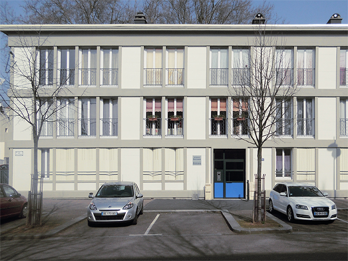 Détail de la façade - Immeuble Jean Maridor, réhabilitation de logements collectifs