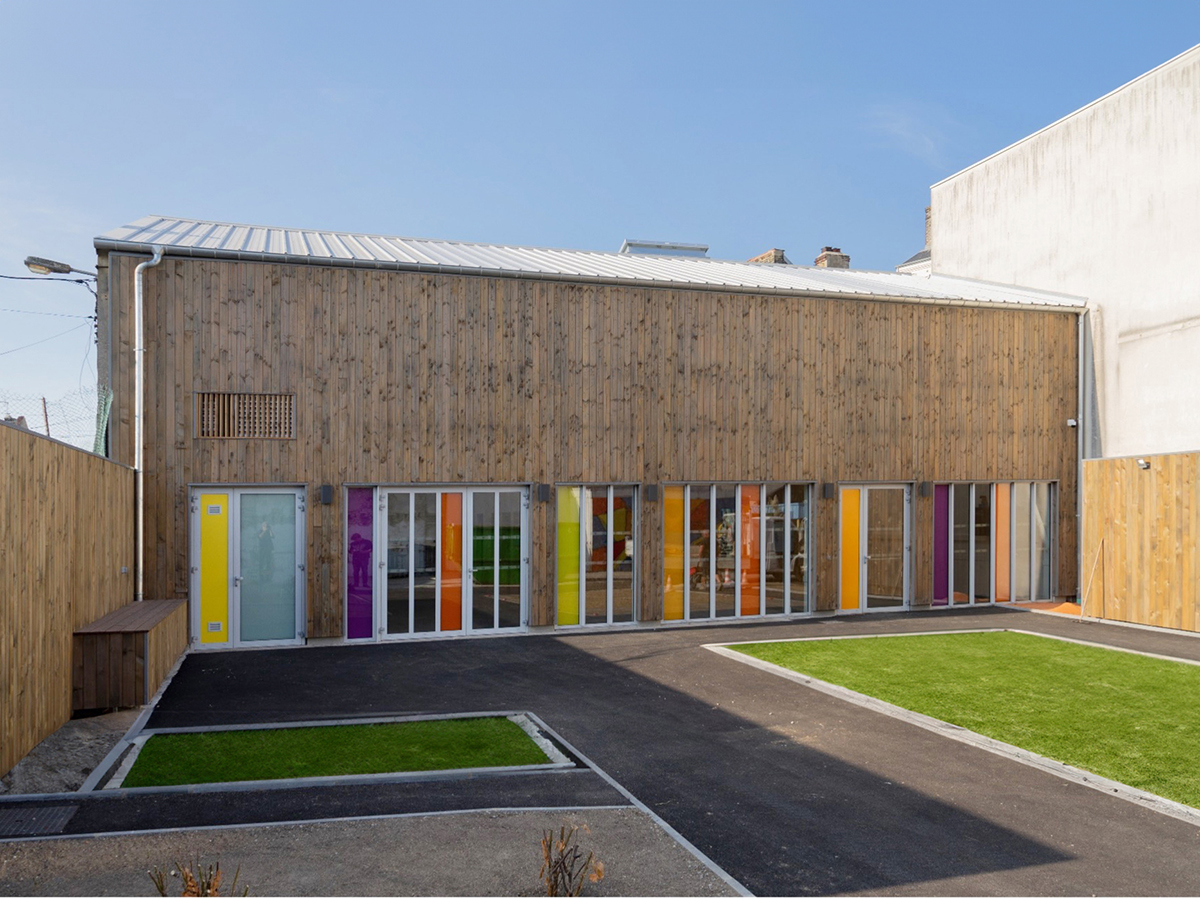 Vue du bâtiment D - Démolition, Réhabilitation, Extention, Construction de bâtiments du lycée Saint Vincent de Paul